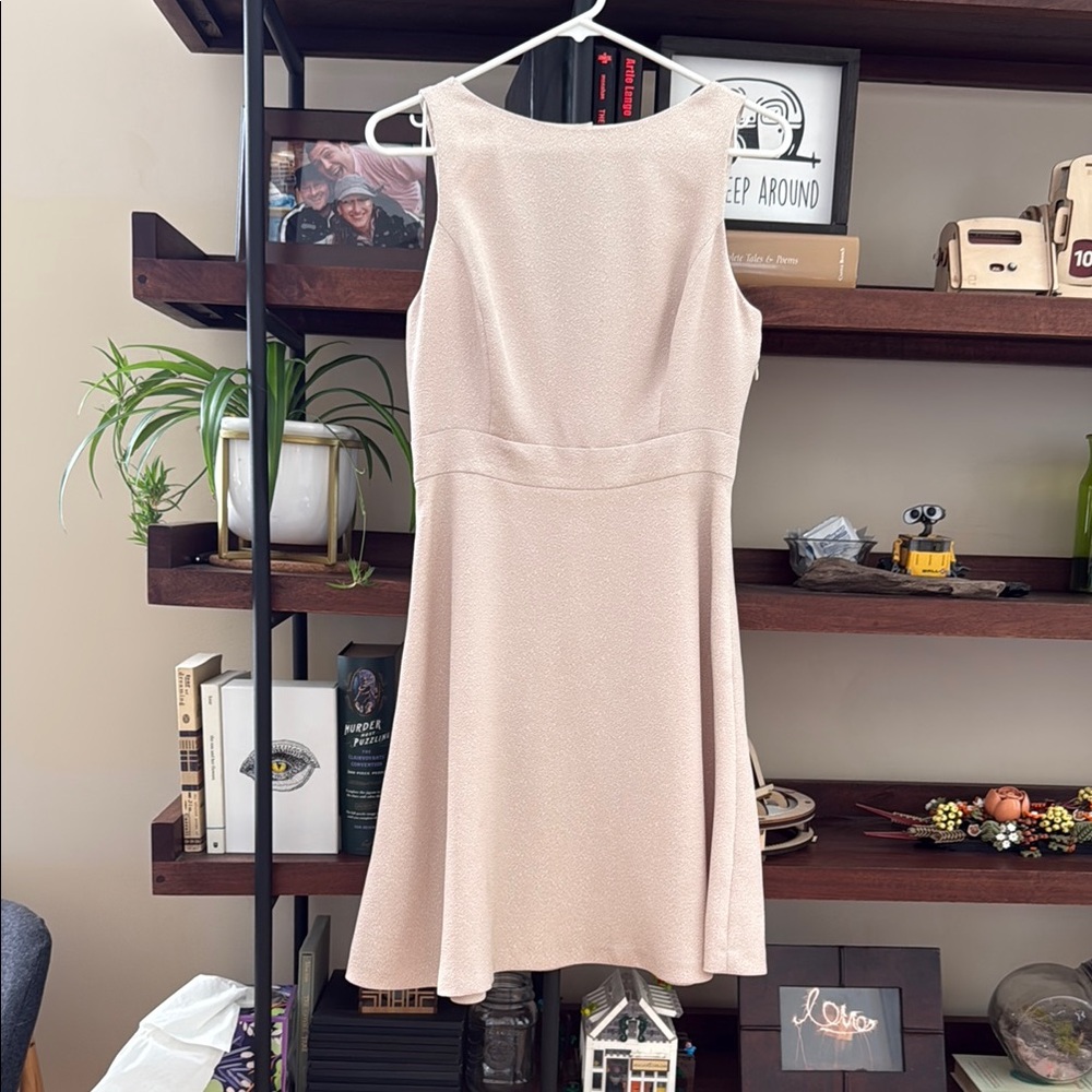Original Penguin Cream A-Line Sleeveless Mini Dress